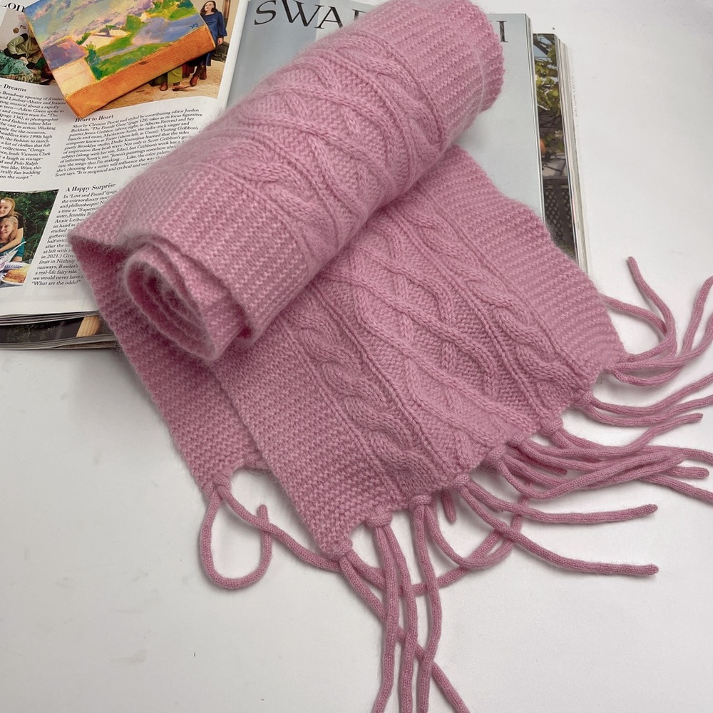 Mariele Waithe Winter 100% cashmere scarf wrap 72”x8”